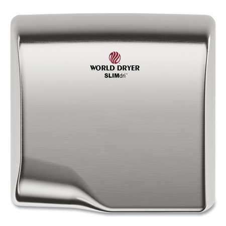 World Dryer SLIMdri Hand Dryer, Stainless Steel, Brushed L-973A